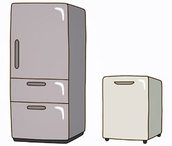 冷凍冷蔵庫と冷凍専用庫